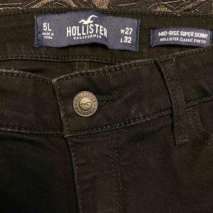 Hollister Mid-rise skinny jeans, black classic stretch